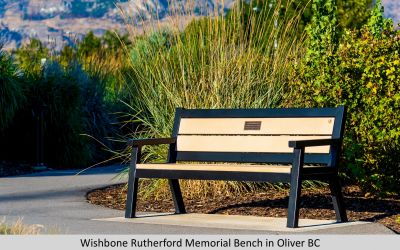 Wishbone Rutherford Memorial Bench in Oliver BC